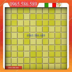 Gạch Mosaic thuỷ tinh màu vàng MST25017