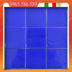 Gạch Mosaic thuỷ tinh MST48098 màu xanh