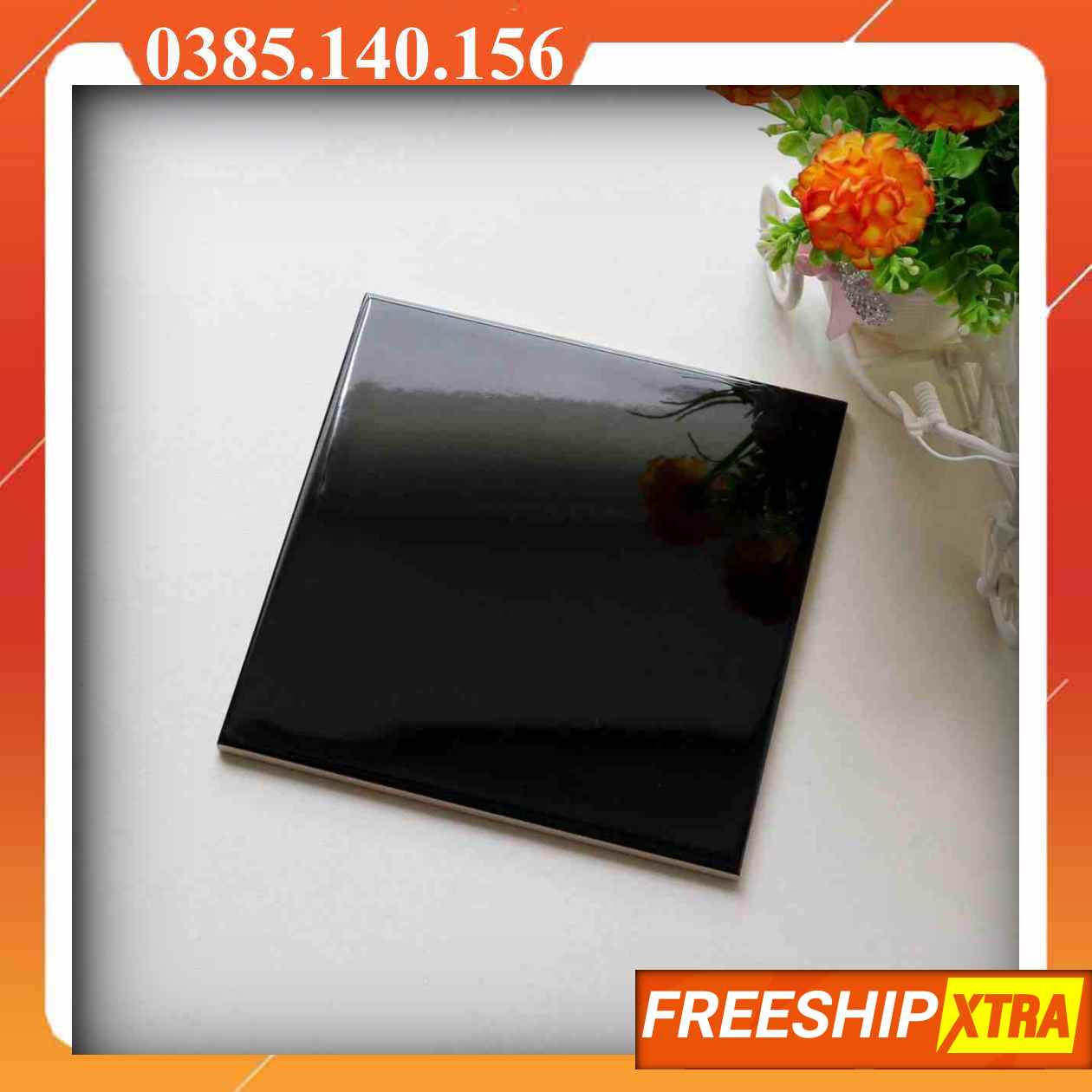 Gạch mosaic 15x15 cm màu đen VIN1505
