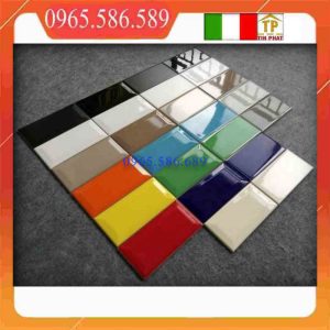 Alternative view of Gạch thanh mosaic xanh VINT03