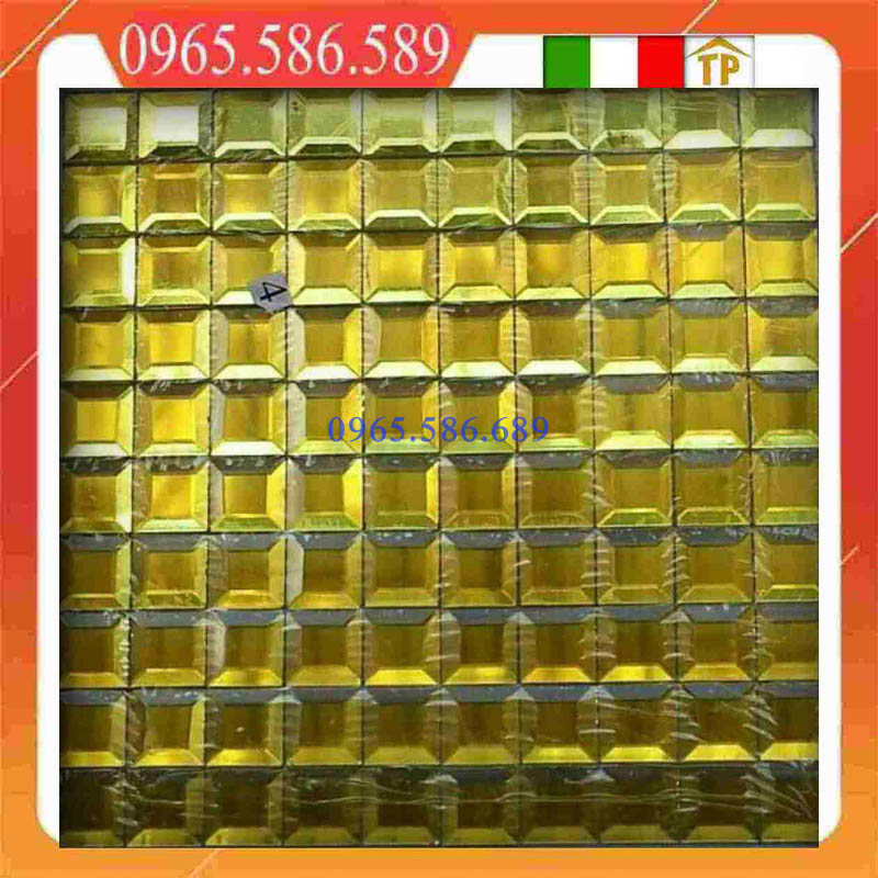 Gạch Mosaic kính màu vàng VINK11