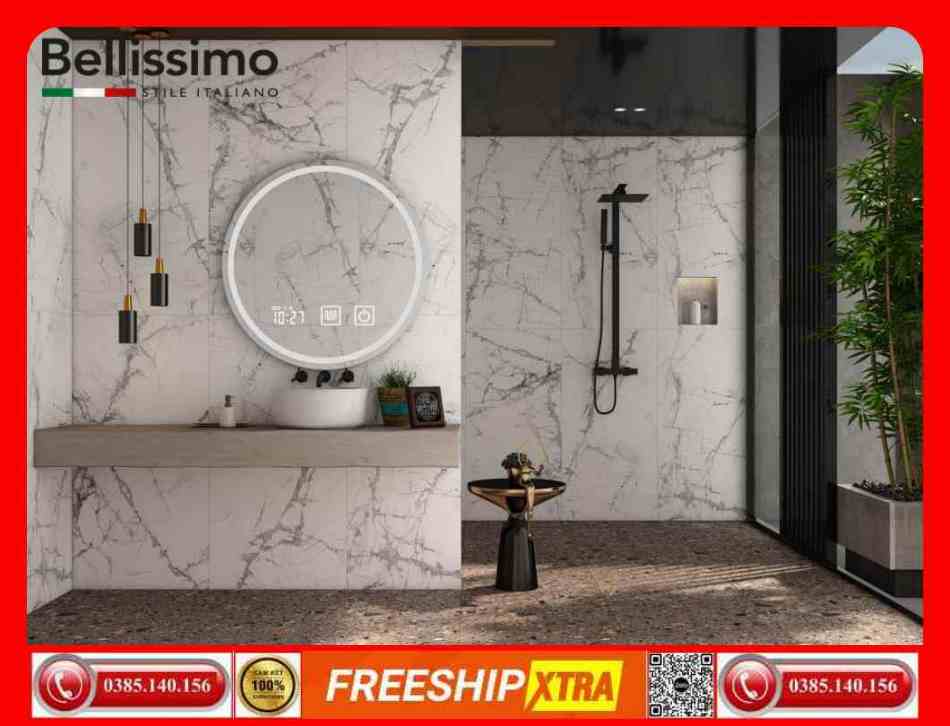 Gạch Italy 60x120 LEAD LC12609 vân đá Terrazzo