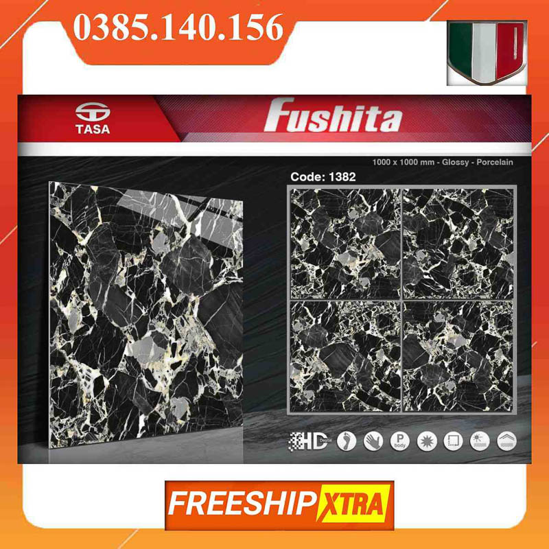Gạch 1mx1m Fushita 1382 màu xám - Ảnh 2