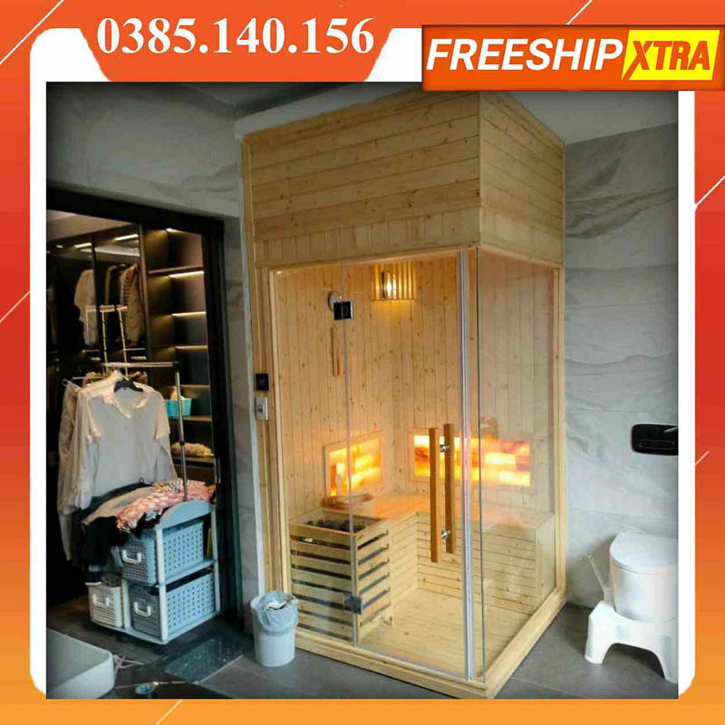 Lắp đặt Phòng xông hơi khô - ướt gỗ thông cao cấp tp.hcm - Ảnh 8