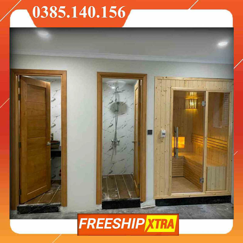 Lắp đặt Phòng xông hơi khô - ướt gỗ thông cao cấp tp.hcm - Ảnh 5