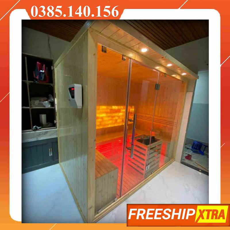 Lắp đặt Phòng xông hơi khô - ướt gỗ thông cao cấp tp.hcm - Ảnh 4
