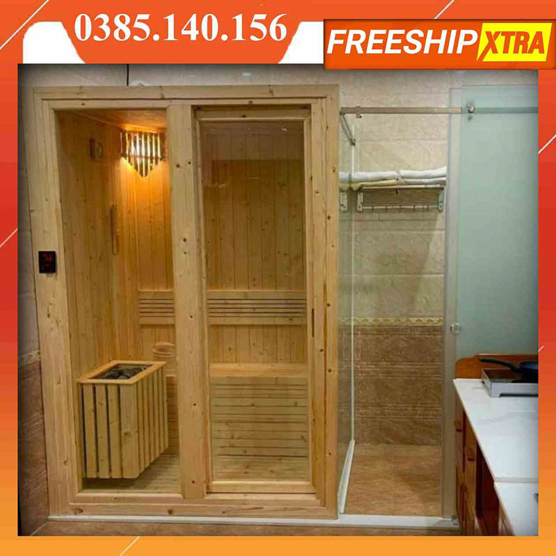 Lắp đặt Phòng xông hơi khô - ướt gỗ thông cao cấp tp.hcm - Ảnh 3