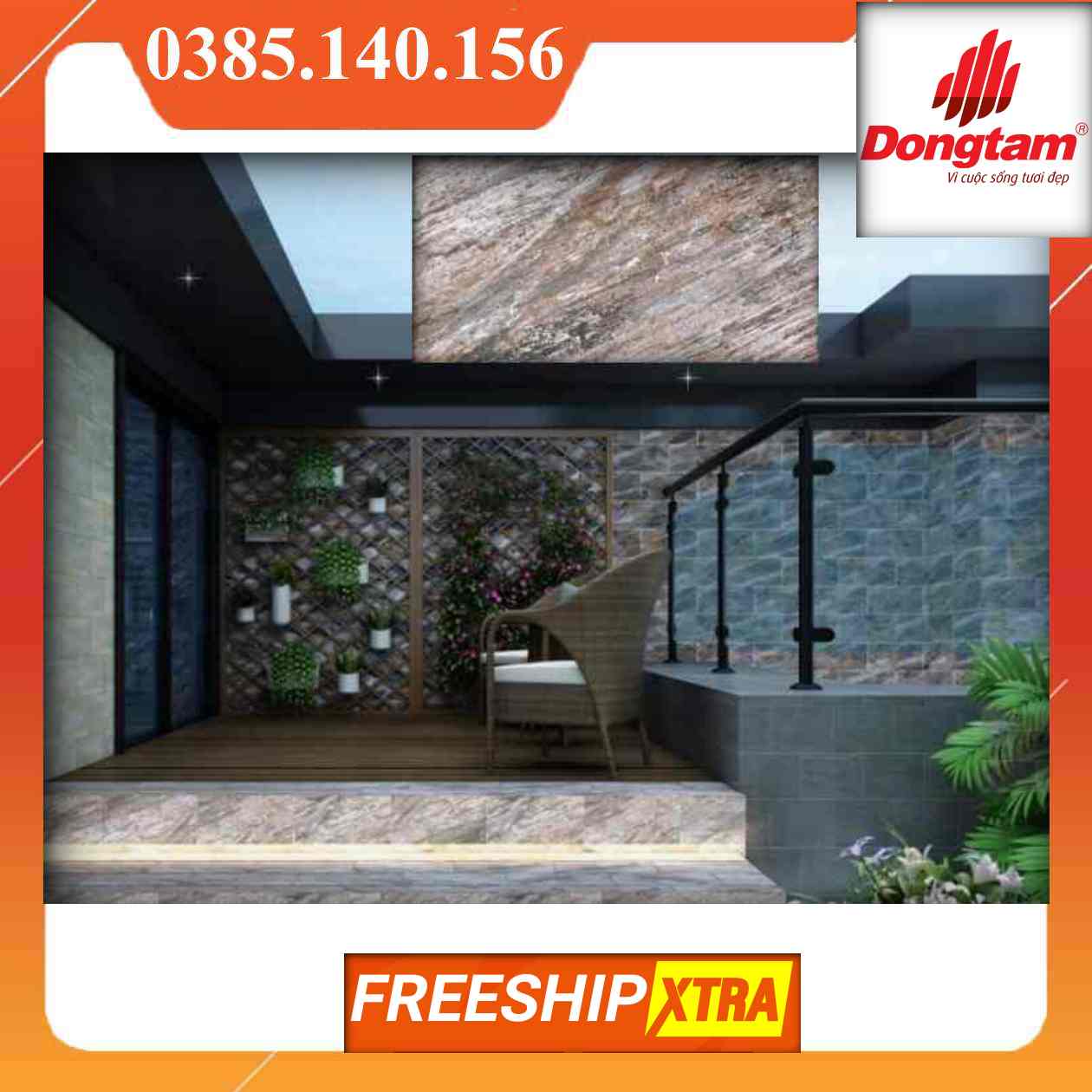 Gạch 15x30 Đồng Tâm 1530STONE003 đá granite ốp lát
