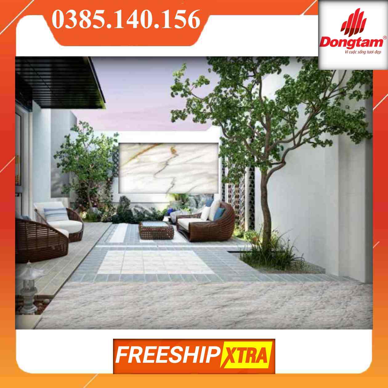 Gạch 15x30 Đồng Tâm 1530STONE004 đá granite ốp lát