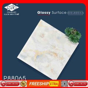 Gạch 80x80 Ý Mỹ Pierre Cardin P88065 vân đá vàng