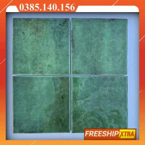 Alternative view of Gạch mosaic gốm 123x123 mm vuông VIN123G06 màu xanh rêu
