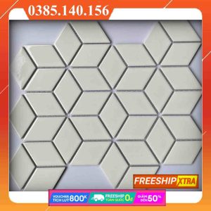 Gạch Mosaic Lục Giác trắng