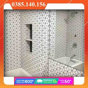Gạch Mosaic Lục Giác trắng