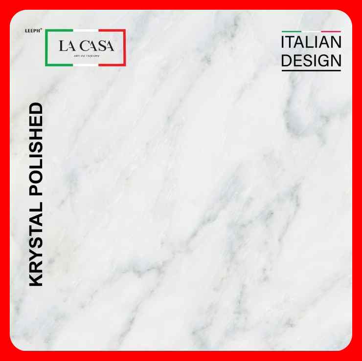 Gạch Italy 100x100 LACASA-LT10015 trắng vân xám khói bóng - Ảnh 2