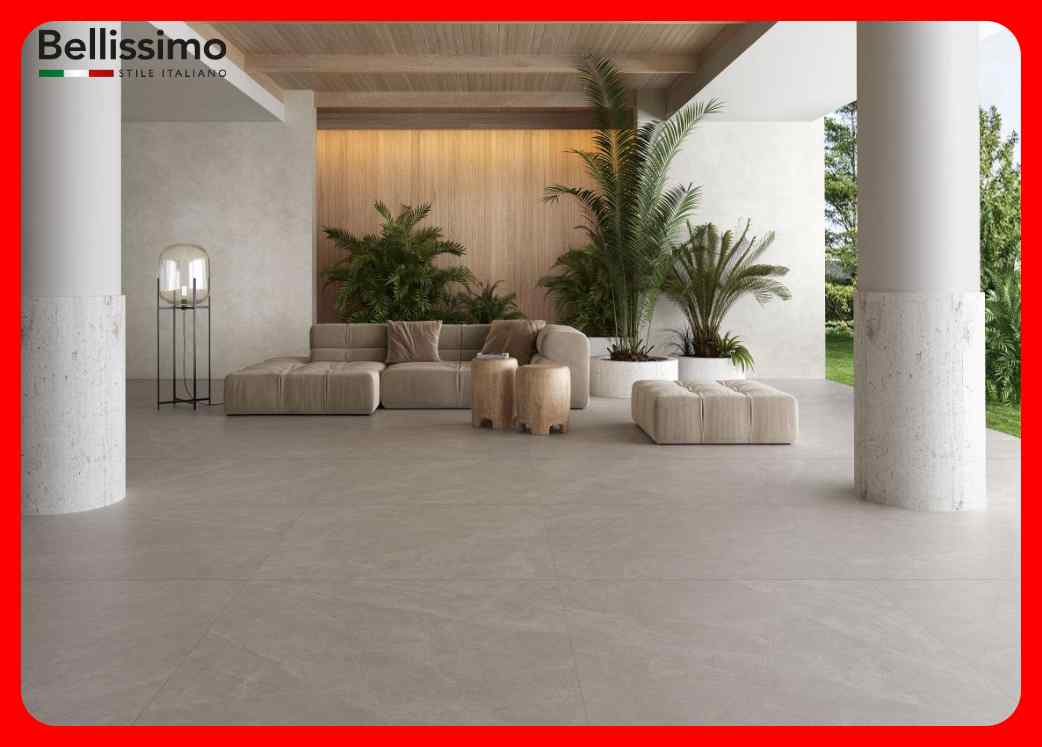 Gạch Italy 120x120 FLORINA FL12M29 màu xám mịn diệt khuẩn - Ảnh 2