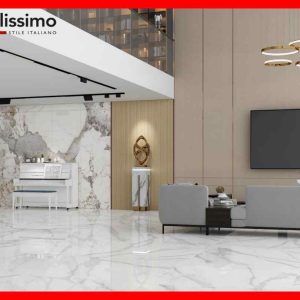 Alternative view of Gạch Italy 120x120 SANCHIS HOME CARRARA LUX màu trắng vân xám khói