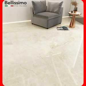Gạch Italy 120x120 SANCHIS HOME CRE MARFIL LUX màu vàng kem