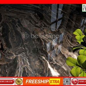 Gạch Italy 60x120 BELLISSIMO BL126GL16 đá marbal nâu đen