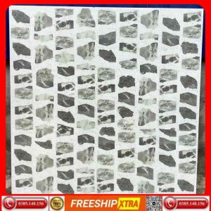 Gạch 60x60 Terrazzo 6012 đá mờ sỏi xám chống trơn cho toilet-sân vườn