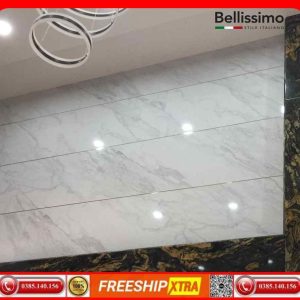 Gạch Italy 75x150 ROMARIO-C157J372P màu trắng vân xám