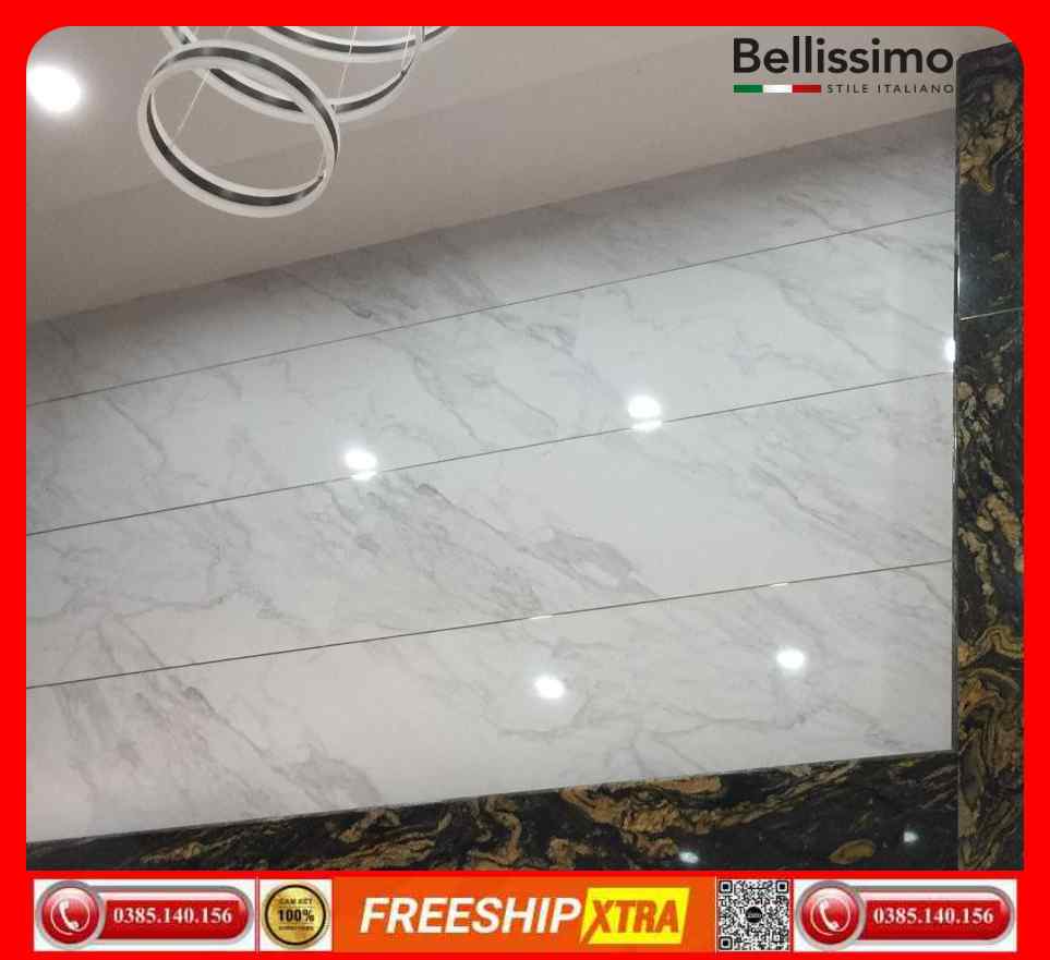 Gạch Italy 75x150 ROMARIO-C157J372P màu trắng vân xám