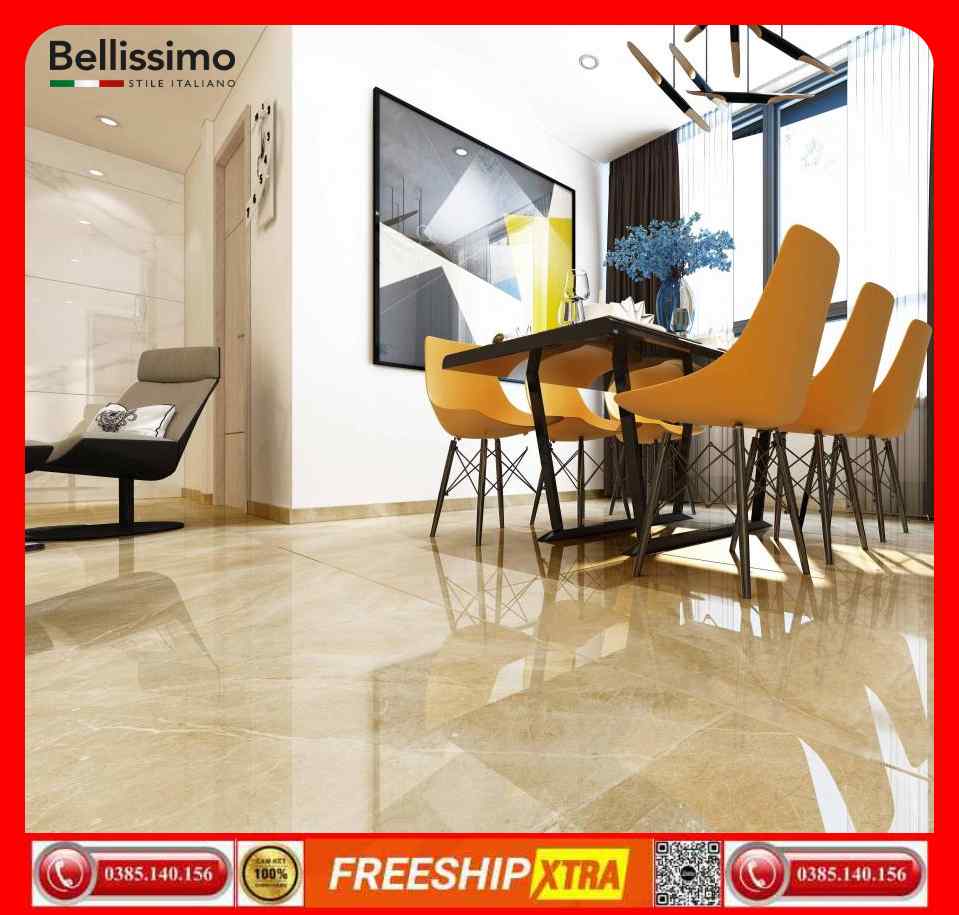 Gạch Italy 75x150 ROMARIO-V157J882P màu vàng kem