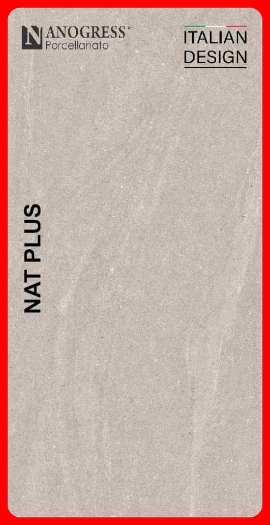 Gạch Italy 90×180 NANOGRESS-NAT18904 xám xi măng mờ mịn - Ảnh 2
