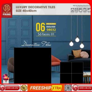 Gạch 40x40 Prime 8032 đá mờ màu đen