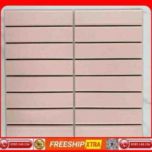 Gạch Mosaic thẻ que đũa tre màu hồng pink VINQĐ04