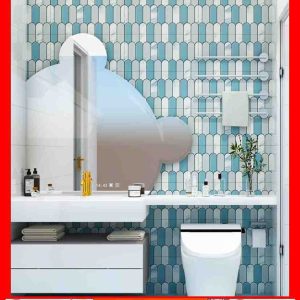 Alternative view of Gạch ốp 30x60 trang trí mosaic VIN39330 hình lông vũ màu trắng