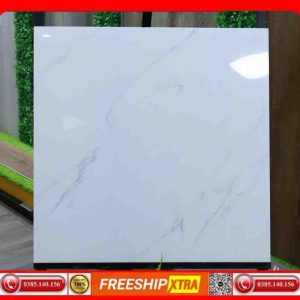 Gạch 60x60 Á Mỹ 0603 màu trắng vân xám khói