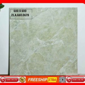 Gạch 60x60 Á Mỹ 0678 vân mây xanh rêu