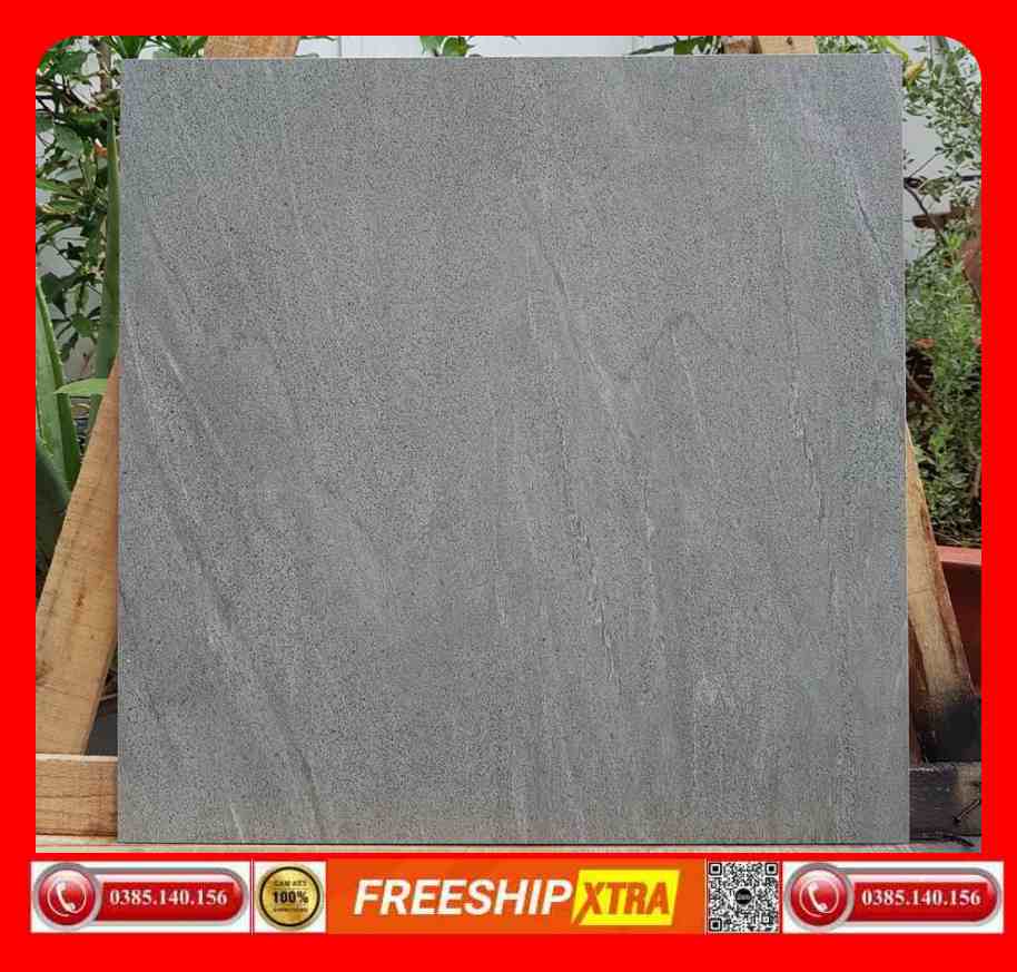 Gạch lát sân 60x60 Viglacera-ECO-M6907 đá mờ xám xi măng