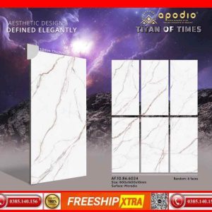 Gạch 80x160 APODIO 6024 đá mờ mịn màu trắng tia chớp xám