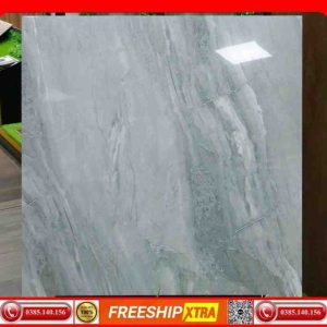 Gạch lát 80x80 Á Mỹ 0601 vân đá màu xám bóng