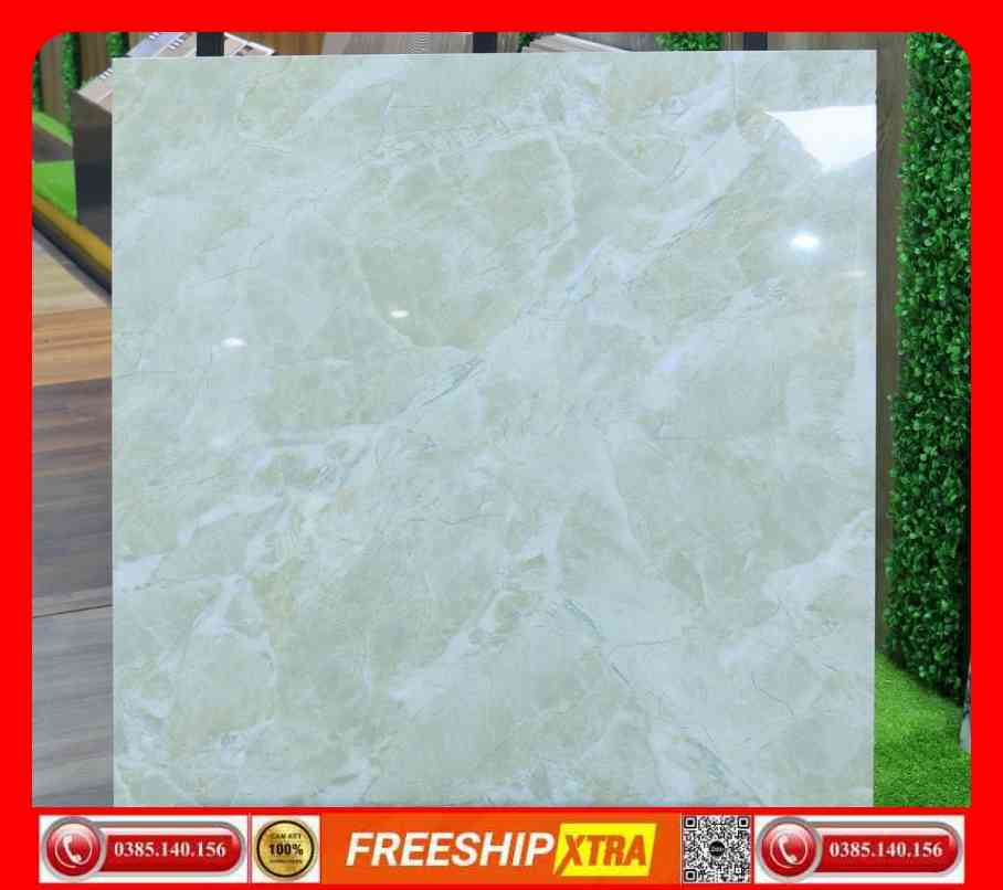 Gạch lát 80x80 Á Mỹ 0878 bóng kính vân mây