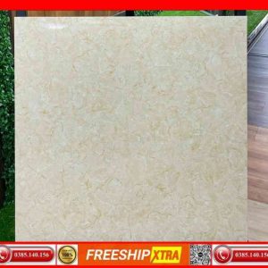 Gạch lát 80x80 Á Mỹ 3107 màu vàng vân mây