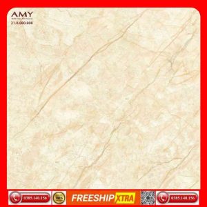 Gạch lát 80x80 Á Mỹ 808 bóng kính màu vàng