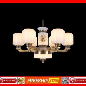 Đèn chùm cao cấp chao đá ngọc trai C-281