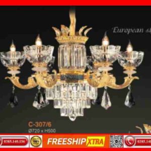 Đèn Chùm pha lê Châu âu cao cổ điện cấp C-307