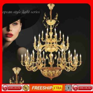 Đèn Chùm nến Châu âu cao cổ điện cấp C-433