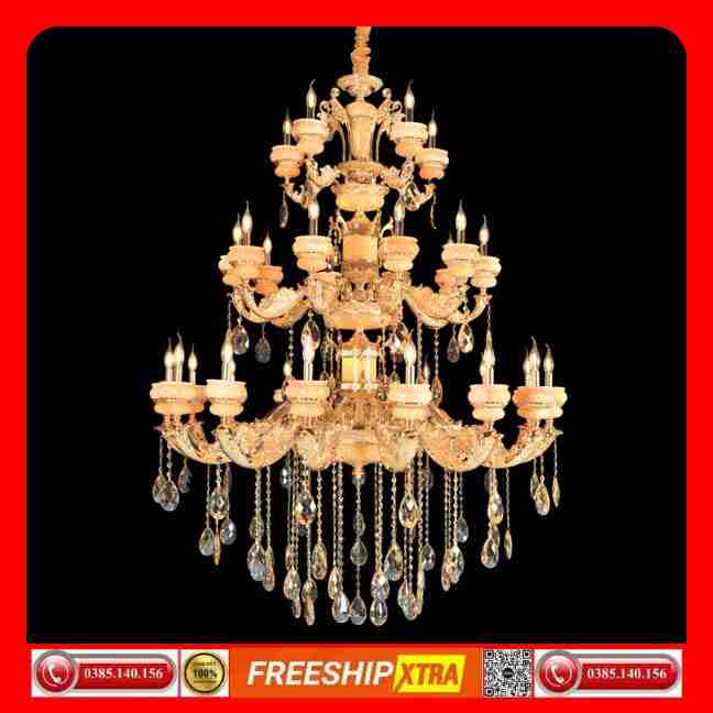 Đèn Chùm nến pha lê Châu âu cao cổ điện cấp C-2073