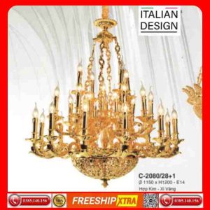 Đèn Chùm nến Châu âu cao cổ điện cấp C-2080
