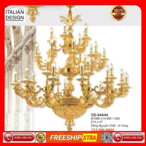 Đèn chùm treo tường nến đồng nguyên chất cao cấp CD-343-344