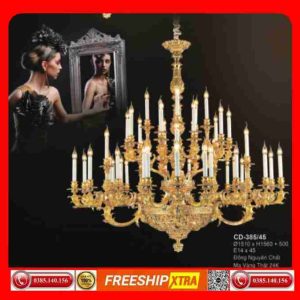Đèn chùm nến đồng nguyên chất cao cấp CD-384-385