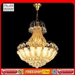 Đèn chùm pha lê tròn Châu âu cao cấp CFL-48