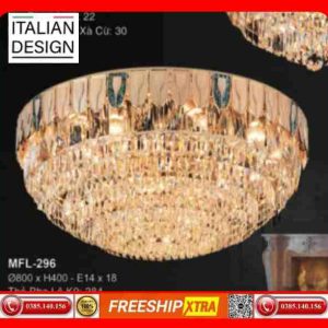 Đèn chùm thả pha lê bầu dục Châu âu cao cấp MFL-296