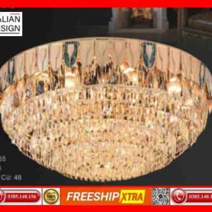 Đèn chùm thả pha lê bầu dục Châu âu cao cấp MFL-297