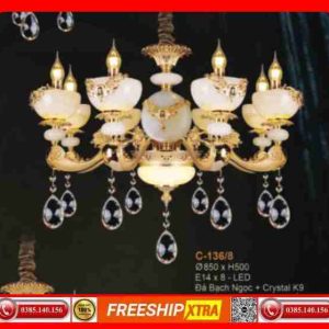 Đèn Chùm pha lê Châu âu cao cổ điện cấp C-136