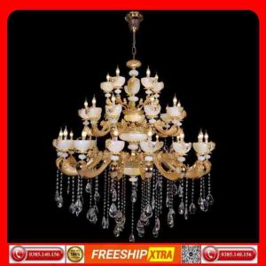 Đèn Chùm pha lê Châu âu cao cổ điện cấp C-138